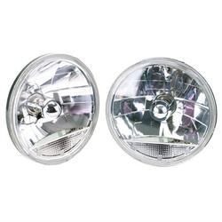Speedway 7 Inch Fluted Headlight w/Clear Turn Signal, Stainless