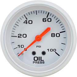 Speedway 2-5/8 Inch Mechanical Oil Pressure Gauge