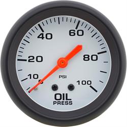 Speedway 2-5/8 Inch Mechanical Oil Pressure Gauge