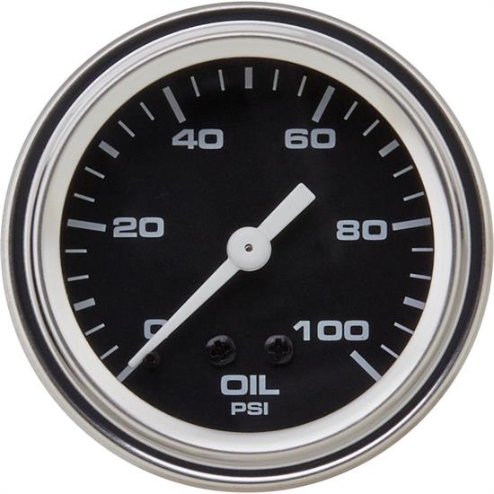 Speedway Mechanical Oil Pressure Gauge, 2-1/16 Inch, Black