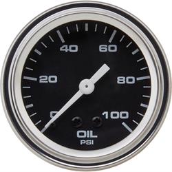 Speedway Mechanical Oil Pressure Gauge, 2-1/16 Inch, Black