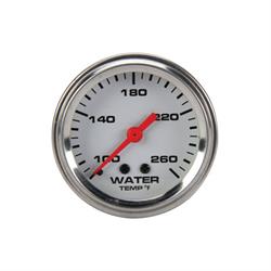 Speedway Mechanical Water Temperature Gauge, 2-1/16 Inch, White