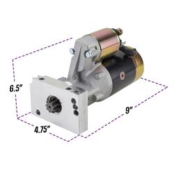 Chevy V8 Mini Starter, High Torque Gear Reduction, SBC BBC, 2 kW