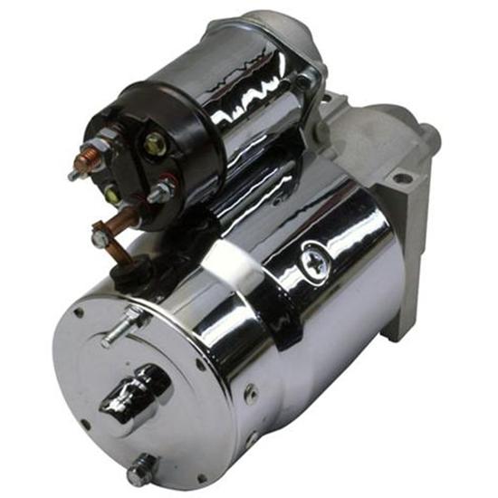 Speedway Chevy V8 Angled Bolt Chrome Starter, 168-Tooth