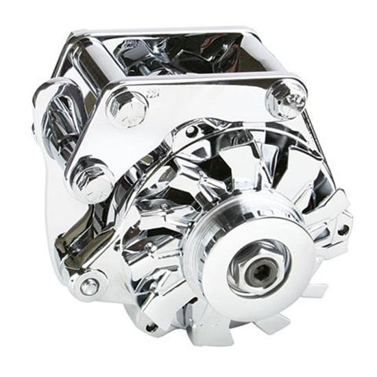 Powermaster 8-27926 Snug-Fit Chrome Alternator, 100 Amp