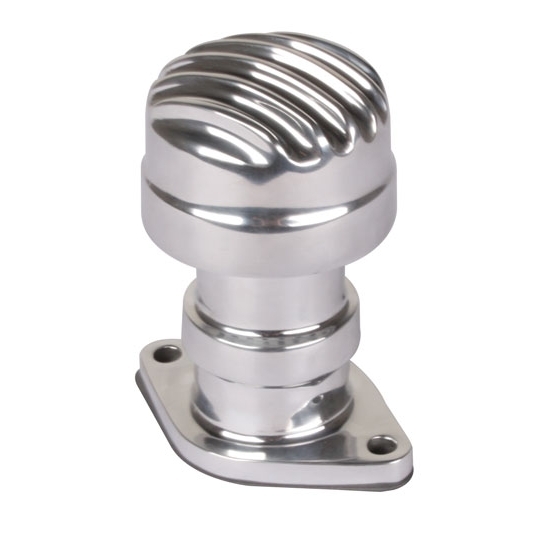 OTB 6825 Finned Flathead Rear Breather - Polished