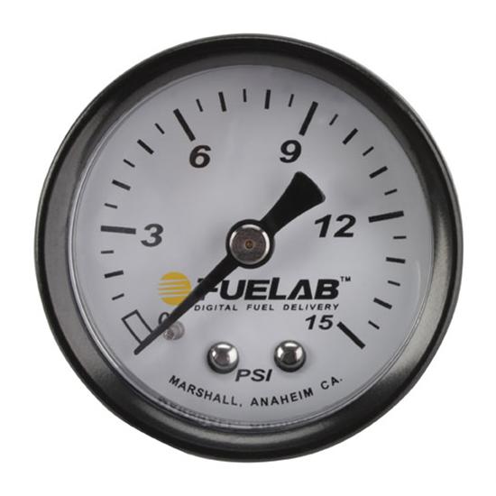 Fuelab 71502 Fuel Pressure Gauge, 0-15 PSI