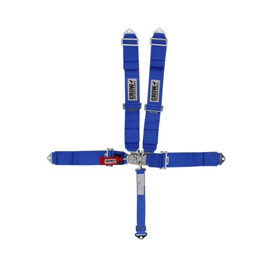 Crow Enterprizes 11003 Bolt-In 5-Point Harness, Pull Down, Blue