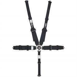 Speedway 5 Point Harness, Cam Lock, Pull Down, Hans, Black