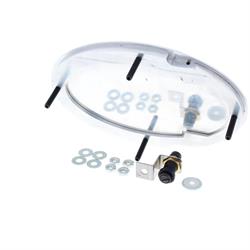 Speedway Polished Billet Aluminum Oval Fuel Fill Filler Door
