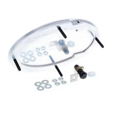 Speedway Polished Billet Aluminum Oval Fuel Fill Filler Door