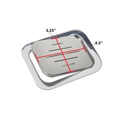 Speedway Polished Billet Aluminum Rectangular Fuel Fill Filler Door