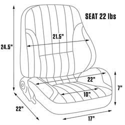 Procar 80-1050-56R Rally Lowback Seat, Passenger, Vinyl