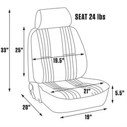 Procar 80-1300-58R Pro-90 Seat, Passenger, Vinyl