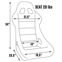 Procar 80-1790-61 Pro-sport Seat, Black, Velour