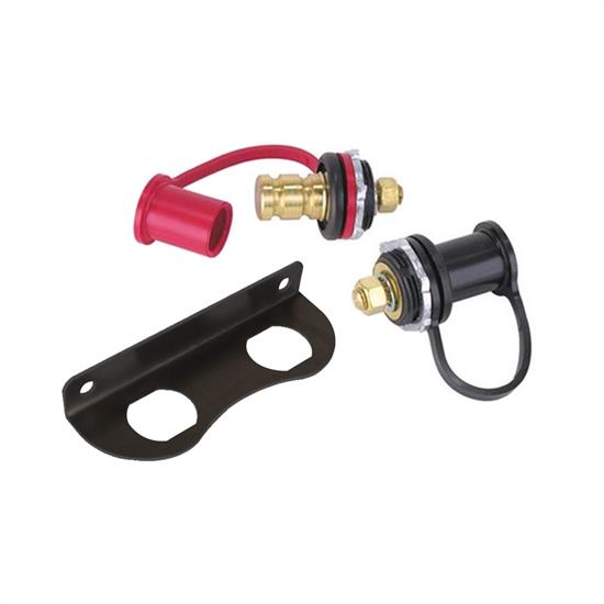 Remote Battery Terminal Studs w/ Black Bracket