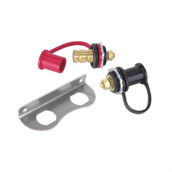 Remote Battery Terminal Studs w/ Stainless Steel Bracket