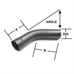 3" 45 Degree Exhaust Bend, Pair