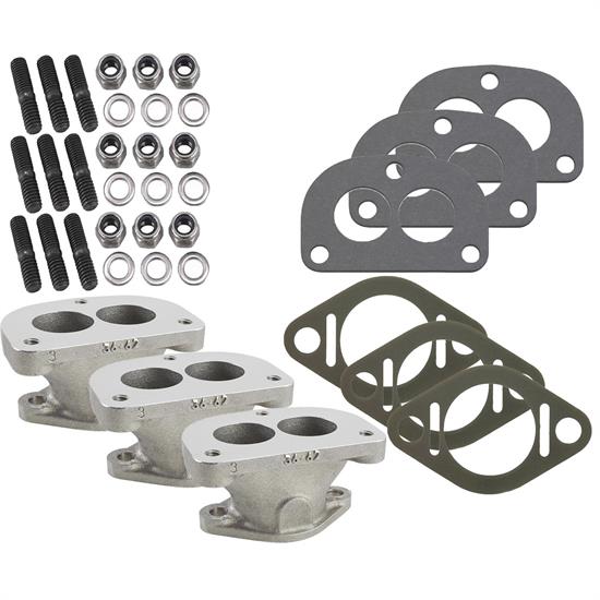 GM '36-62 L6 2-Bolt Small Pattern, 3 Stromberg 3-Bolt Adapter Kit