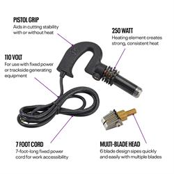 Ideal 125 Tire Groover with 6 Blade Siper Head Kit, Siping Tool