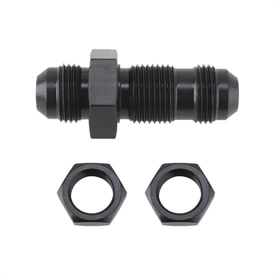 Speedway Straight Bulkhead Fitting Kit, -4 AN, Black