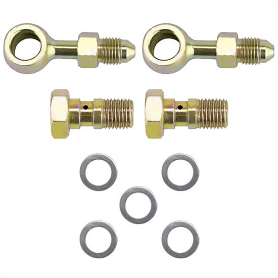 Speedway 10mm x 1.00 Inch to -3 AN Banjo Bolt and Fitting Kit