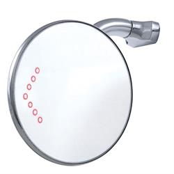 Universal Rear View Door Peep Mirror w/ LED Turn Signal, Pair