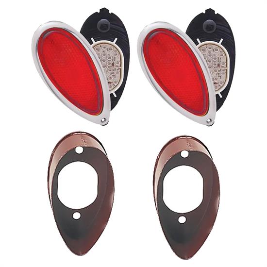 1938-1939 Ford LED Tail/Stop Light Kit with Frenching Buckets