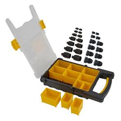 Speedway Motors AN Flare Cap and Plug Master Kit with Organizer