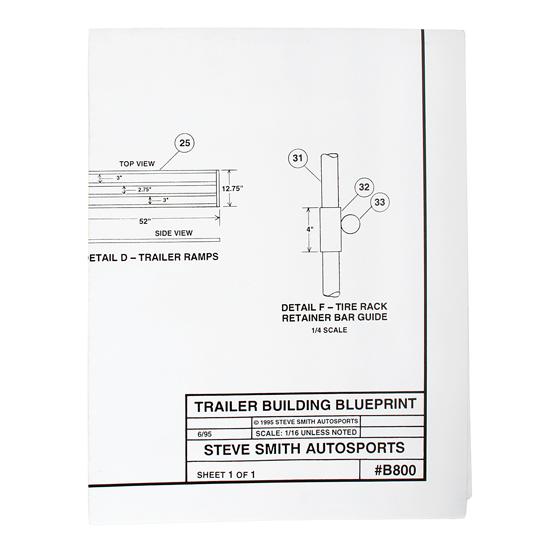 Steve Smith Autosports B800 Trailer Building Blueprint