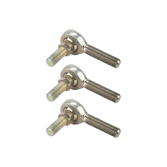Steel 1/4 Inch LH Male Heim Joint Rod Ends with Stud, 3 Pack