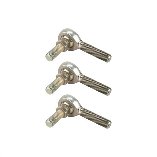 Steel 1/2 Inch LH Male Heim Joint Rod Ends with Stud, 3 Pack