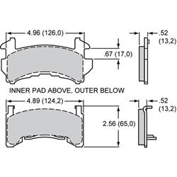 78-88GM Metric Loaded Brake Caliper Kit w/D154 Wilwood PolyE Pads