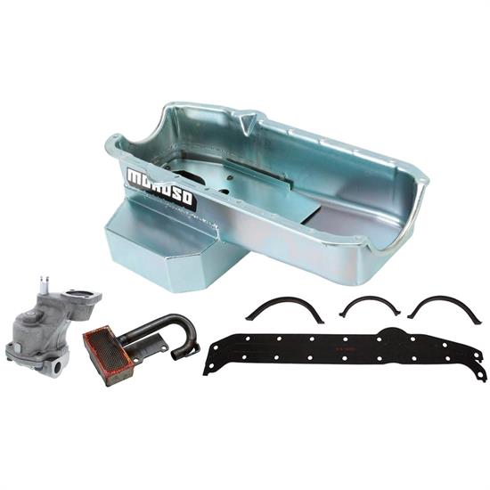 Moroso Oil Pan w/High Volume Oil Pump/Pickup Kit, 55-79 SB Chevy