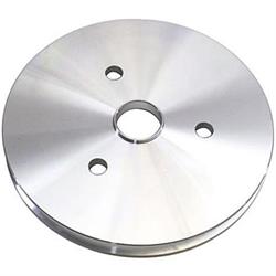 Small Block Chevy Aluminum Single Groove Pulley Set, Short Pump