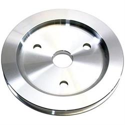 Small Block Chevy Aluminum Single Groove Pulley Set, Short Pump