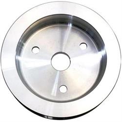 Small Block Chevy Aluminum Double Groove Pulley Set, Short Pump