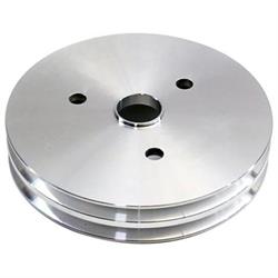Small Block Chevy Aluminum Double Groove Pulley Set, Short Pump