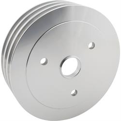 SBC Aluminum Pulley Set, 2-Groove Upper/3-Groove Lower,Short Pump