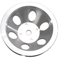 Small Block Chevy Aluminum Single Groove Pulley Set, Long Pump