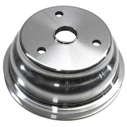Small Block Chevy Aluminum Single Groove Pulley Set, Long Pump