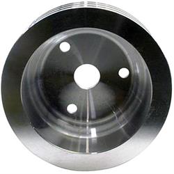 SBC Aluminum Pulley Set, 2-Groove Upper/3-Groove Lower, Long Pump