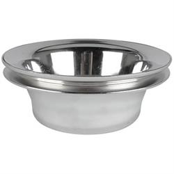 Small Block Chevy Chrome Single Groove Pulley Set, Long Pump