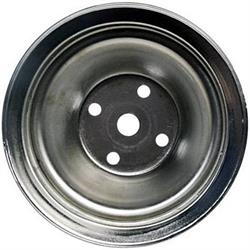 SBC Chrome Pulley Set, 2-Groove Upper/3-Groove Lower, Long Pump