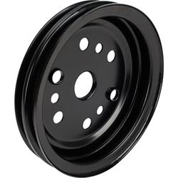 Small Block Chevy Black Double-Groove Pulley Set, Short Pump
