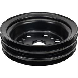 SBC Black Pulley Set, 2-Groove Upper/3-Groove Lower, Short Pump