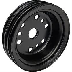 SBC Black Pulley Set, 2-Groove Upper/3-Groove Lower, Short Pump