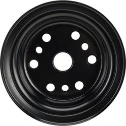 SBC Black Pulley Set, 2-Groove Upper/3-Groove Lower, Short Pump