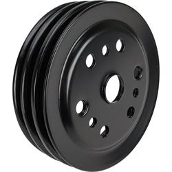 SBC Black Pulley Set, 2-Groove Upper/3-Groove Lower, Short Pump