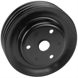 SBC Black Pulley Set, 2-Groove Upper/3-Groove Lower, Long Pump